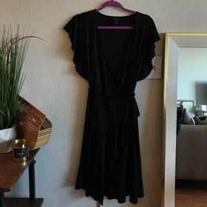 Banana Republic Black Wrap Dress